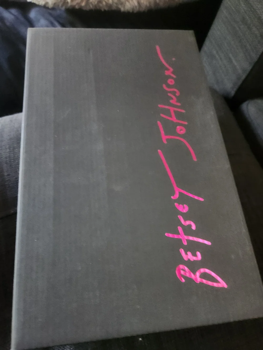 Betsey Johnson Black Patent Kiss Print Heels with Red Lip Accent
